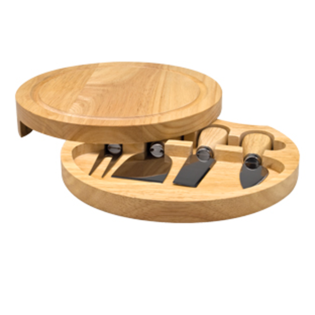 SET GOURMET PARA QUESOS CON ESTUCHE DE MADERA
